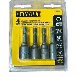 Dewalt Magnetic Nut Driver Set 4 Pack Metal DW2229 Power Tool Home Garage